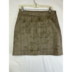 Prana Women's Size 4 Tan Twill Geometric Print Mini Skirt